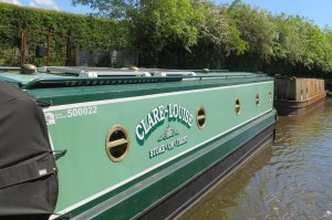 We saw our first boat moored at Gnosall. 
